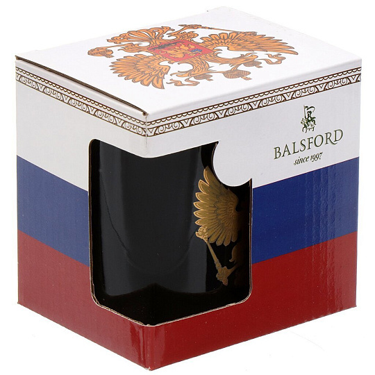 Кружка фарфор, 350 мл, Патриот Герб, Balsford, 138-09009, золотая