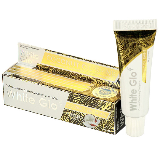 Зубная паста White Glo, Отбеливающая с кокосовым маслом, 24 г
