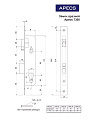 Замок врезной Apecs, 7300-35-NIS, 25710, без ручки, цилиндровый, матовый никель - фото 3