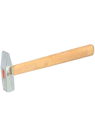 Молоток слесарный, НИЗ, квадратный боек, оцинкованный, рукоятка дерево, 0.4 кг, 25003015/25016015