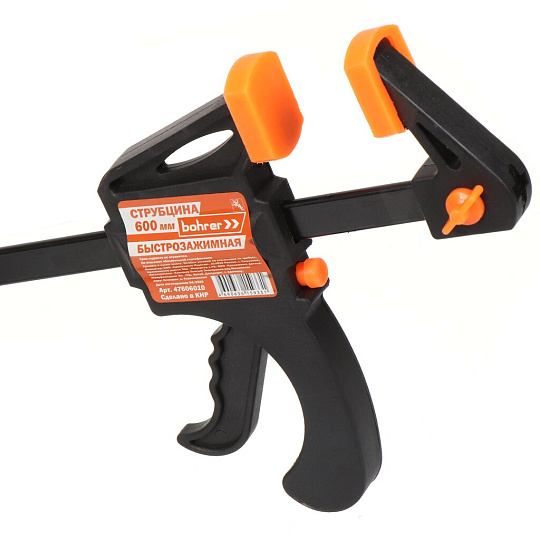 Струбцина F-образная, быстрозажимная, 600 мм, Bohrer, 47606010