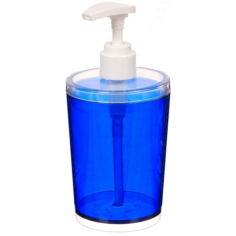 Дозатор для жидкого мыла пластиковый Berossi Joli синий прозрачный