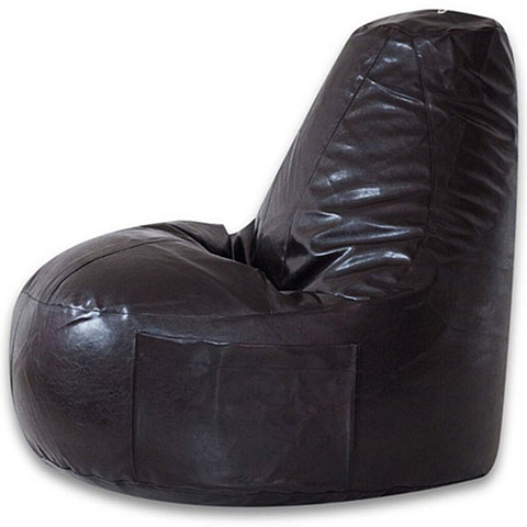 Кресло мешок для отдыха 150х90х90 см, экокожа, кофейное, Комфорт, К677-МТ003