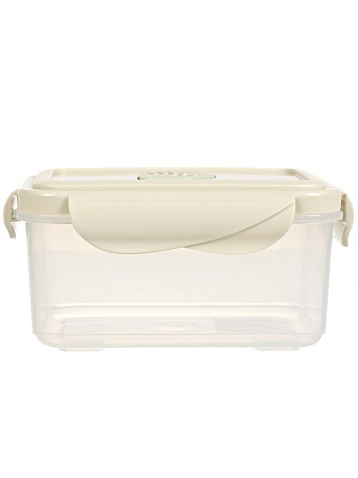 Контейнер пищевой пластик, 0.5 л, 15х12х7 см, светло-серый, прямоугольный, Бытпласт, Phibo Eco Style, 433121230