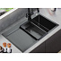 Мойка кухонная врезная, Gappo, вороненая сталь, 780х500 мм, 0.8-3 мм, сифон+корзина, GS7850-6R - фото 3