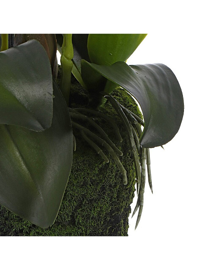 Цветок искусственный декоративный Орхидея в кашпо, 52 см, белый, Y4-7938