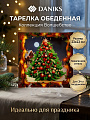 Тарелка обеденная, стекло, 23х23 см, квадратная, Волшебство, Daniks