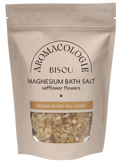 Соль для ванн Bisou, Аromacologie Расслабляющая, 330 г, с цветками сафлора
