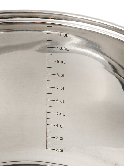 Кастрюля нержавеющая сталь, 12 л, крышка стекло, Daniks, Общепит, SP-6BP-12/SP-6BP-13, индукция