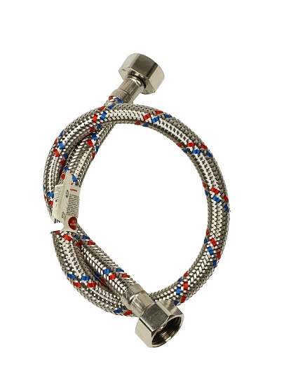 Подводка для воды 1/2"х0.5 м, г-г, сталь, AquaLine