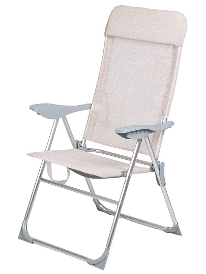 Шезлонг пляжный складной, металл, 61х64х109 см, 100 кг, Green Days, YT-36-mel