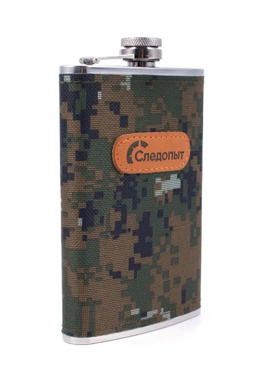 Фляжка 280 мл, нержавеющая сталь, в оплете оксфорд, Следопыт, PF-BD-F22