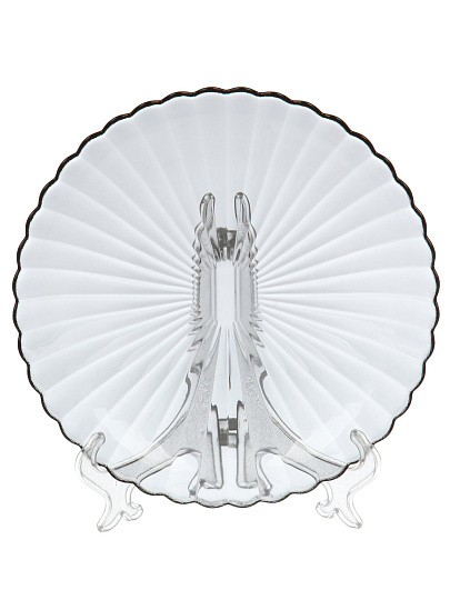 Тарелка десертная, стекло, 19.6 см, круглая, Магия, ОСЗ, С2435, графит