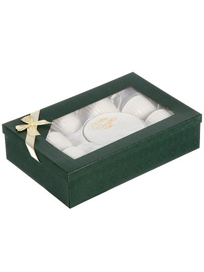 Набор чайный фарфор, 12 предметов, на 6 персон, 230 мл, ТМ Глория, Bonjart, 812-0112, подарочная упаковка