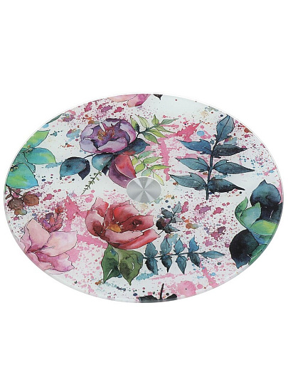 Блюдо стекло, для сервировки, круглое, 30 см, вращающееся, Нежность, Daniks