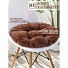 Сиденье мягкое 100% полиэстер, 50х50 см, коричневое, Круглое, T2020-2579 - фото 4