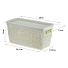 Ящик хозяйственный для хранения, 4 л, 28х14х14 см, с крышкой, белый ротанг, Idea, Бязь, М 2325 - фото 2