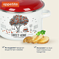 Кастрюля эмалированная сталь, 5.5 л, крышка сталь, цилиндрическая, Appetite, Apple Tree, 6RD221M, индукция - фото 9
