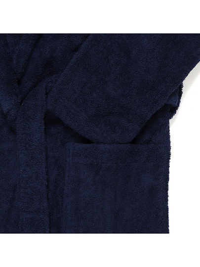 Халат мужской, махровый, 100% хлопок, синий, M-L, 46-48, Barkas, AI-1905004