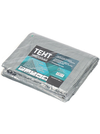 Тент универсальный, 600х400 см, 100 г/м2, TP-100-4-6-GR/SL