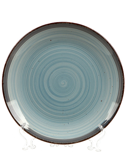 Тарелка обеденная, керамика, 24.8 см, Mood, Domenik, DMD271, дымчато-голубая
