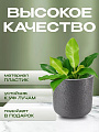 Кашпо пластик, 24 л, 38х38х36 см, универсальное, графит, Idea, Сланец, М 3201 - фото 3