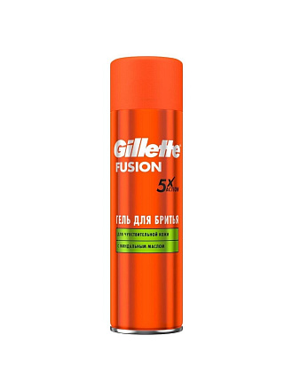 Гель для бритья, Gillette, Fusion Ultra Sensitive, для чувствительной кожи, 200 мл, 0050018079