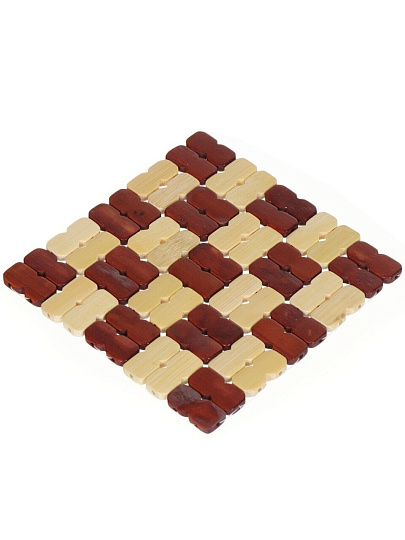 Подставка под горячее, бамбук, 17х17 см, Плетенка, Y4-4348