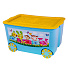 Ящик для игрушек на колесах, пластик, 61.3х40.8х33.5 см, в ассортименте, Эльфпласт, KidsBox, 449 - фото 4