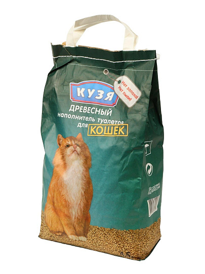 Наполнитель для лотка древесный, 4.5 л, для кошек, Кузя