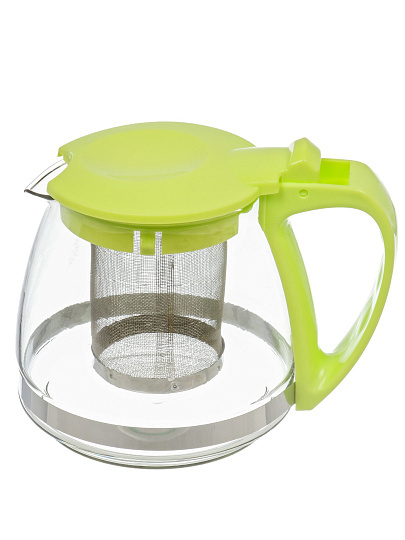 Чайник заварочный стекло, 0.7 л, с ситечком, Barouge, BF-502, зеленый