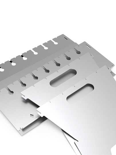 Мангал 310х425х320 мм, 2 мм, разборный, сталь, Nika, МНГ2