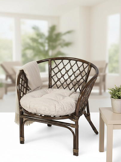 Подушка на сидение кресла Мальдивы, бежевая, к набору 402406