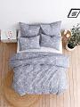 Постельное белье 2-спальное, простыня 200х215 см, 2 наволочки 70х70 см, пододеяльник 175х215 см, Silvano, поплин, серое, Грань