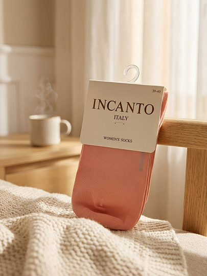 Носки для женщин, хлопок, Incanto, розовые, р. 39-40, IBD733004