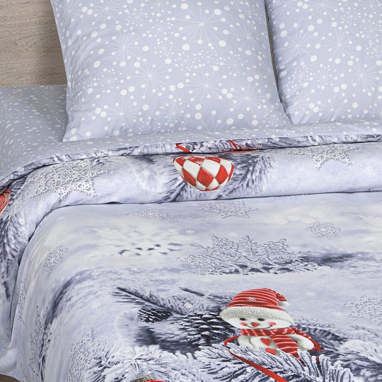 Постельное белье евро, простыня 215х240 см, 2 наволочки 70х70 см, пододеяльник 200х215 см, АртПостель, поплин, Время чудес