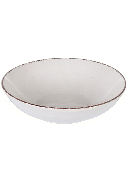 Тарелка суповая, керамика, 20 см, 800 мл, круглая, White Fusion, Daniks, белая