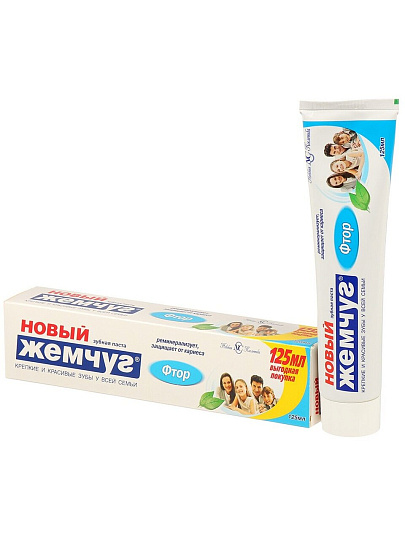 Зубная паста Новый Жемчуг, Фтор, 125 мл