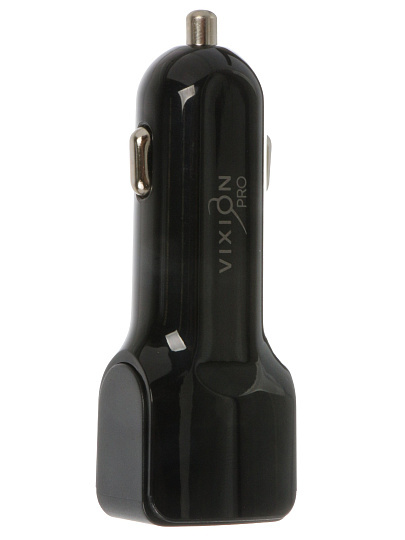 Автомобильное зарядное устройство Vixion, VU-22, USB Smart IC, в прикуриватель, 2.1 А, черное, GS-00028939
