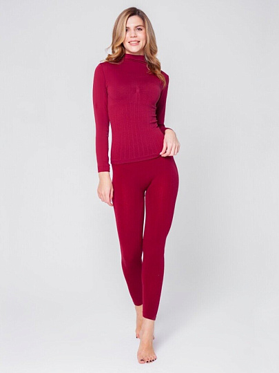 Термолеггинсы Oemen, бордовые, размер XXL, KZ002