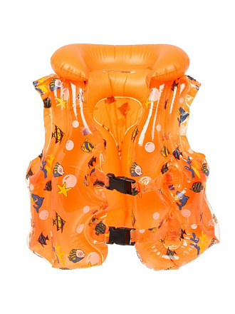 Жилет надувной 5-8 лет, 45х60 см, детский, оранжевый, D090013