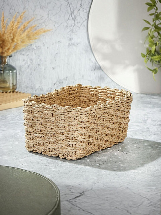 Корзина 24х17х11 см, прямоугольная, плетеная, B090096