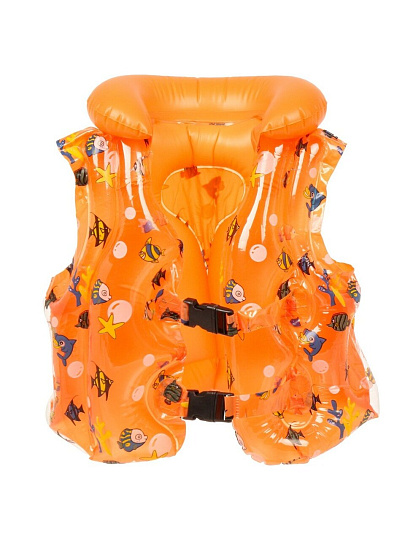 Жилет надувной 5-8 лет, 45х60 см, детский, оранжевый, D090013