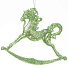 Елочное украшение Лошадка, зеленое, 14х12 см, SYYKLB-182275 - фото 2
