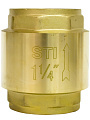 Клапан обратный 1&amp;quot;1/ 4, г-г, латунь, DN 32, пружинный, New, STI - фото 2