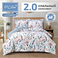 Постельное белье 2-спальное, простыня 220х240 см, 2 наволочки 70х70 см, пододеяльник 175х220 см, Mcotton, микросатин, Лучиано - фото 2