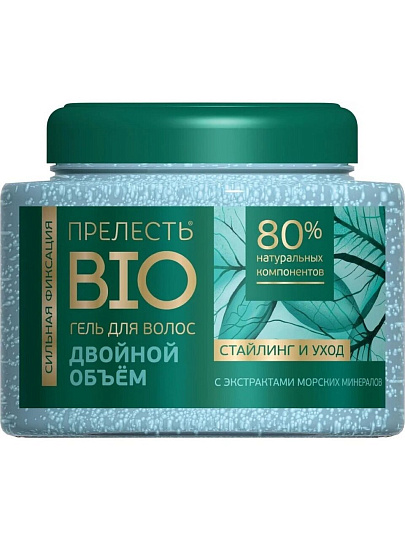 Гель для укладки волос Прелесть Био, Объем и Сила, сильная фиксация, 250 мл, с экстрактом морских минералов