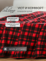 Плед 1.5-спальный, 130х170 см, флис, 100% полиэстер, Silvano, Клетка, красный - фото 4