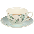 Набор чайный фарфор, 12 предметов, на 6 персон, 230 мл, Jewel, Оливи, ПС0039-03, подарочная упаковка