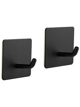 Набор крючков самоклеющийся, 2 крючка, 2 шт, 4.5х4.5х2.5 см, металл, Рыжий кот, Квадрат, 105884, блистер